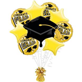 Yellow Congrats Grad Foil Balloon Bouquet - True to Your School